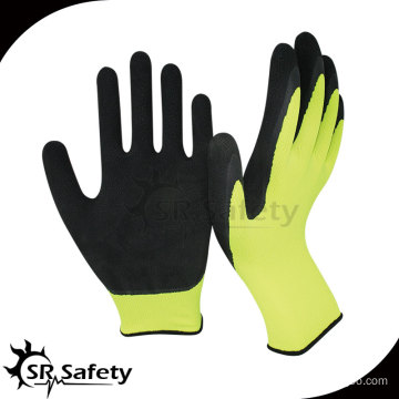 SRSAFETY 13G knitted nylon coated foam industry latex gloves china best